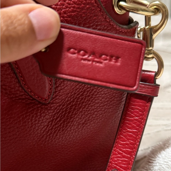 Coach Cherry Red Leather Satchel - Picture 4 of 14